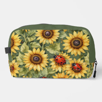 Olive Green Greenery Zonnebloem Lady Bug Garden Ze Toilettasje