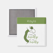 Olive Green ik voel me knitty, Oh zo knitty Magneet (Voorkant / Achterkant)