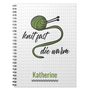 Olive Green Knit Fast, Die Warm Notitieboek
