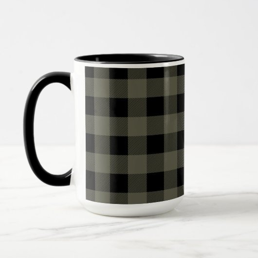 Olive Green Lumberjack Play | Kies uw stijl Mok (Links)