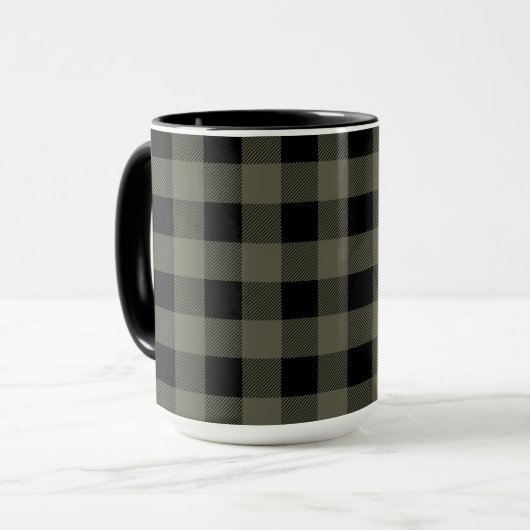 Olive Green Lumberjack Play | Kies uw stijl Mok (Voorkant links)