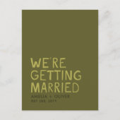 Olive Green Modern - Vetgedrukte handgeschreven ty Briefkaart (Voorkant)