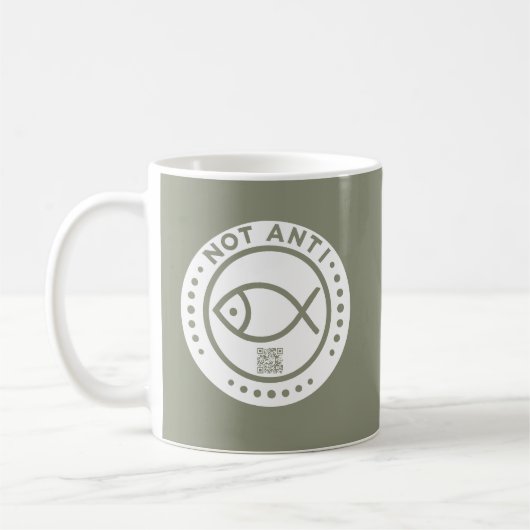Olive Green PasAntiFish mug (Gauche)