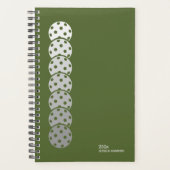 Olive Green Pickleball Personal Weekly Planner (Voorkant)