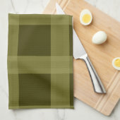 Olive Green Plaid Keukenhanddoeken (Quarter Fold)