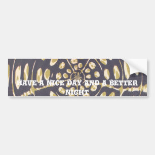 Olive Green Polka Dot Radial Pattern Art Print Bumpersticker