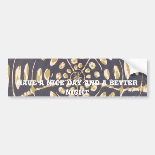 Olive Green Polka Dot Radial Pattern Art Print Bumpersticker (Voorkant)