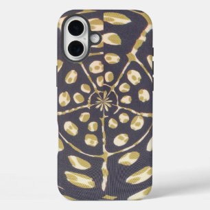 Olive Green Polka Dot Radial Pattern Art Print iPhone 16 Plus Hoesje