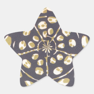 Olive Green Polka Dot Radial Pattern Art Print Ster Sticker