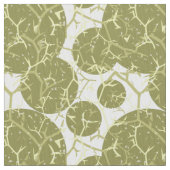 Olive Green Prickly Cactus Pattern Stof (Close Up)