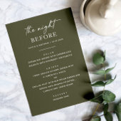 Olive Green repetitie diner | Nacht voor Aardse Menu