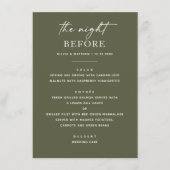 Olive Green repetitie diner | Nacht voor Aardse Menu (Voorkant)