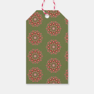 Olive green rosemaling  cadeaulabel