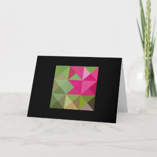 Olive Green Roze Tones Quilt Square Note Kaart