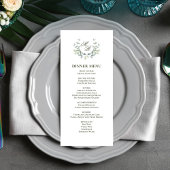 Olive Green Script Classic Wedding Dinner Menu