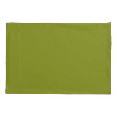 Olive Green solid plain Kussensloop (Achterkant)