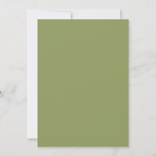 Olive Green Sparking champagne Bewaar de datum Kaart (Achterkant)