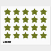 Olive Green Star-Sticker Ster Sticker (Vel)