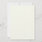 Olive Green Stripe Wedding Invitation (Dos)