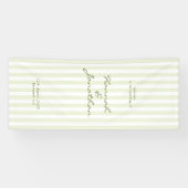 Olive Green Stripe Wedding Spandoek (Horizontaal)