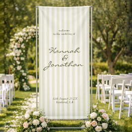 Olive Green Stripe Wedding Spandoek