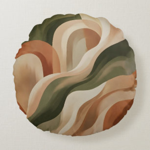 Olive Green Terracotta Coussin de Lancer Rond Abst