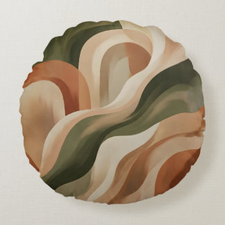 Olive Green Terracotta Coussin de Lancer Rond Abst