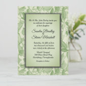 Olive Green Theme Wedding Kaart (Staand voorkant)