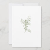 Olive Green Toile de Jouy Bridal Shower Invitation (Dos)