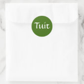 Olive Green Tuit Ronde Sticker (Tas)