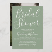 Olive Green Vrijgezellenfeest Fotouitnodiging Kaart (Voorkant / Achterkant)