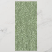 Olive Green Wedding Botanical Menu (Achterkant)