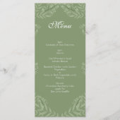 Olive Green Wedding  Botanical Menu (Voorkant)