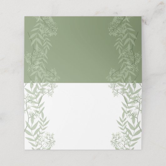 Olive Green Wedding  Botanisch (Buitenkant ongevouwen)