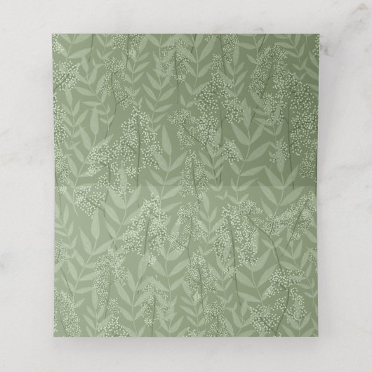 Olive Green Wedding  Botanisch (Binnenkant ongevouwen)