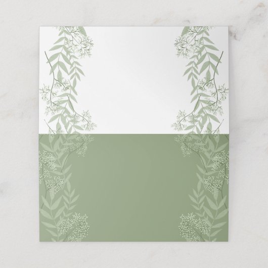 Olive Green Wedding  Botanisch (Buitenkant ongevouwen)
