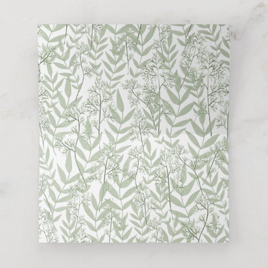 Olive Green Wedding  Botanisch (Binnenkant ongevouwen)