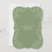Olive Green Wedding Botanisch Kaart (Achterkant)