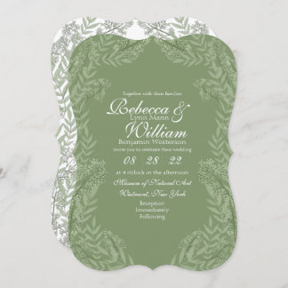 Olive Green Wedding Botanisch Kaart