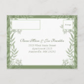 Olive Green Wedding  Briefkaart RSVP (Achterkant)