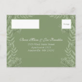 Olive Green Wedding  Briefkaart RSVP (Achterkant)