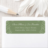 Olive Green Wedding  Return Address Label (Insitu)