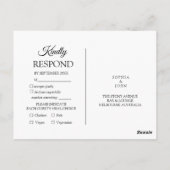 Olive Green Wedding RSVP Invitation (Dos)