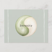 Olive Green Yin Yang Meditation Personalized Briefkaart (Voorkant)