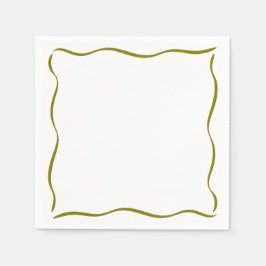 Olive grillige grens een klein beetje oudere verja servet