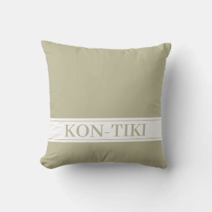 Olive Gris Solide. Nom du bateau Coussin extérieur