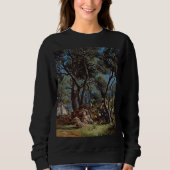 Olive Grove Elegance: tijdloze kunstsweatshirt Trui (Voorkant)