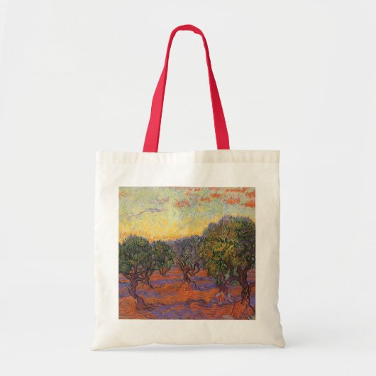 Olive Grove, Oranje Sky van Vincent van Gogh Tote Bag (Voorkant)