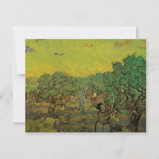 Olive Grove with Picking Figures, Vincent van Gogh (Voorkant)