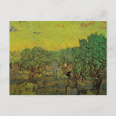 Olive Grove with Picking Figures, Vincent van Gogh Briefkaart (Voorkant)